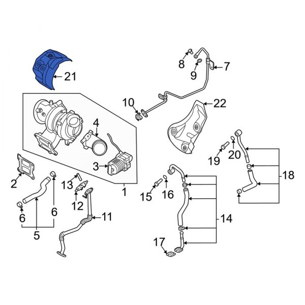 Turbocharger Mount Heat Shield