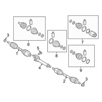Kia OE - Front Suspension - Drive Axles (LX / X-Line S AWD)