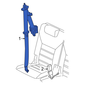 Kia OE - Center Right Seat Belt Lap and Shoulder Belt