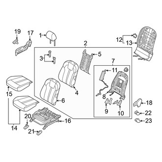 Kia OE - Seats & Tracks - Passenger Seat Components (W/O Power)