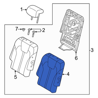 Kia OE - Center Right Seat Back Cushion