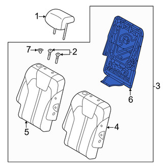 Kia OE - Center Right Seat Back Frame