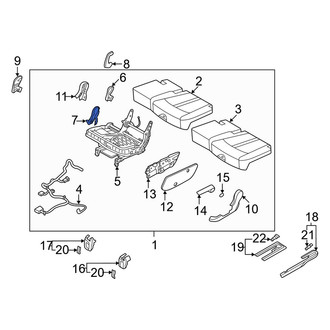 Kia OE - Center Left Outer Seat Back Recliner Adjustment Mechanism Cover