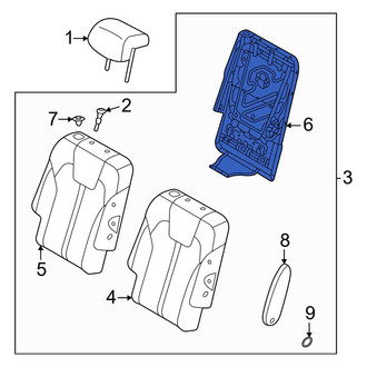 Kia OE - Center Right Seat Back Frame