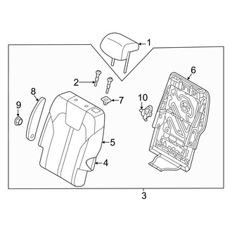 Kia OE - Center Left Seat Back Assembly