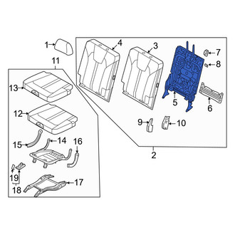 Kia OE - Rear Right Seat Back Frame