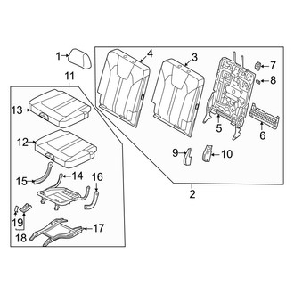 Kia OE - Center Left Seat Back Assembly