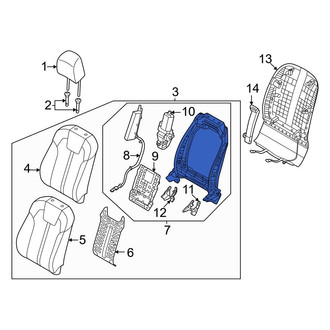 Kia OE - Center Left Seat Back Frame