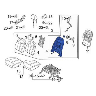 Kia OE - Front Right Seat Back Frame