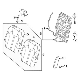 Kia OE - Center Right Seat Back Assembly