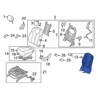 Kia OE - Front Left Seat Back Panel