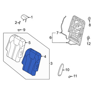 Kia OE - Center Right Seat Back Cushion