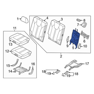 Kia OE - Rear Left Seat Back Frame