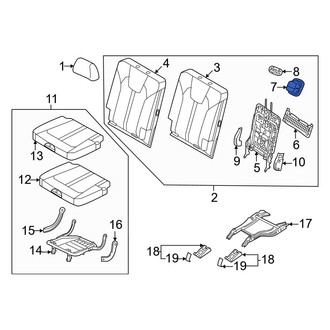 Kia OE - Center Left Child Restraint Anchor Plate Bezel