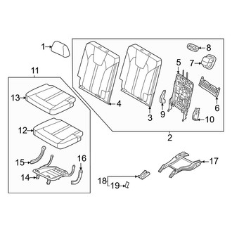 Kia OE - Center Right Seat Back Assembly