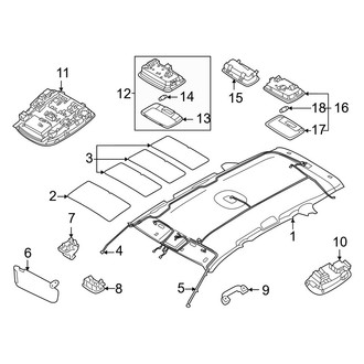 Kia OE - Roof - Interior Trim (W/O Panoramic), (EX / LX / S / X-Line S)