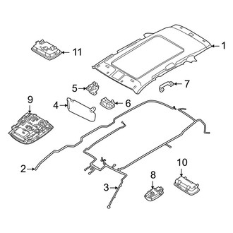 Kia OE - Roof - Interior Trim (With Panoramic), (Hybrid EX / Hybrid SX Prestige / Plug-in Hybrid SX Prestige)