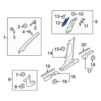 Kia OE - Left Seat Belt Height Adjuster Cover