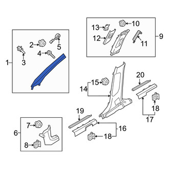 Kia OE - Left Body A-Pillar Trim Panel