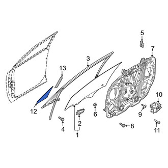 Kia OE - Front Left Vent Window Assembly
