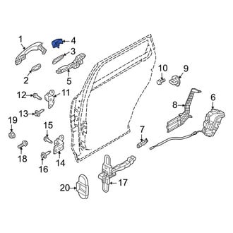 Kia OE - Rear Right Exterior Door Handle Cover