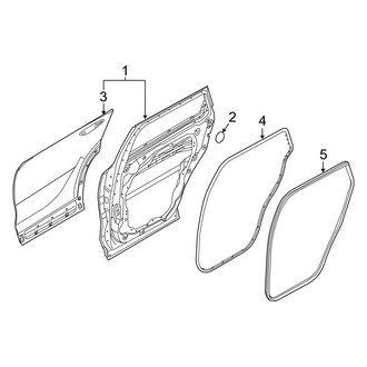Kia OE - Rear Door - Door & Components (Hybrid EX / Hybrid SX Prestige / Plug-in Hybrid SX Prestige)