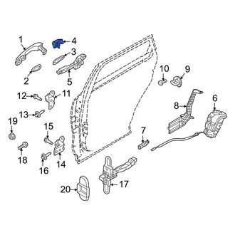 Kia OE - Rear Left Exterior Door Handle Cover