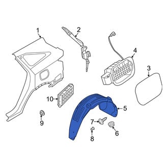 Kia OE - Rear Right Quarter Panel Splash Shield
