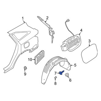 Kia OE - Quarter Panel Splash Shield Screw