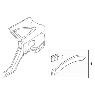 Kia OE - Quarter Panel - Exterior Trim (W/O Gloss Black Body Side Trim), (EX / LX / S / SX / X-Line EX / X-Line SX Prestige / X-Pro SX Prestige)