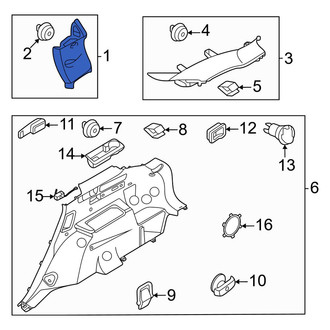 Kia OE - Left Body C-Pillar Trim Panel