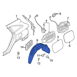Kia OE - Rear Right Quarter Panel Splash Shield