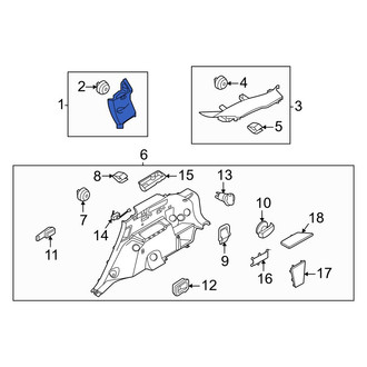 Kia OE - Right Body C-Pillar Trim Panel