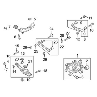 Kia OE - Rear Suspension - Suspension Components (EX / LX / S / SX / SX Prestige FWD)