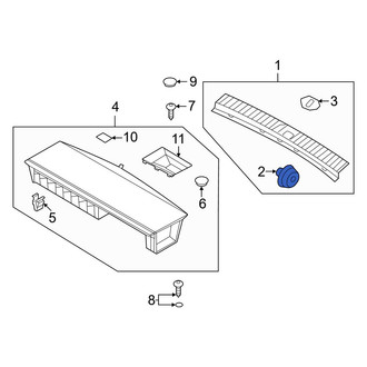 Kia OE - Liftgate Trim Scuff Plate Clip