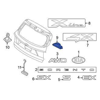 Kia OE - Rear License Plate Light Assembly