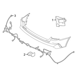 Kia OE - Rear Bumper - Electrical Components (LX / X-Line EX / X-Line S / X-Line SX Prestige)