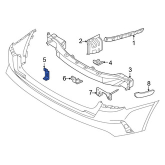 Kia OE - Rear Lower Outer Bumper Impact Bar Bracket