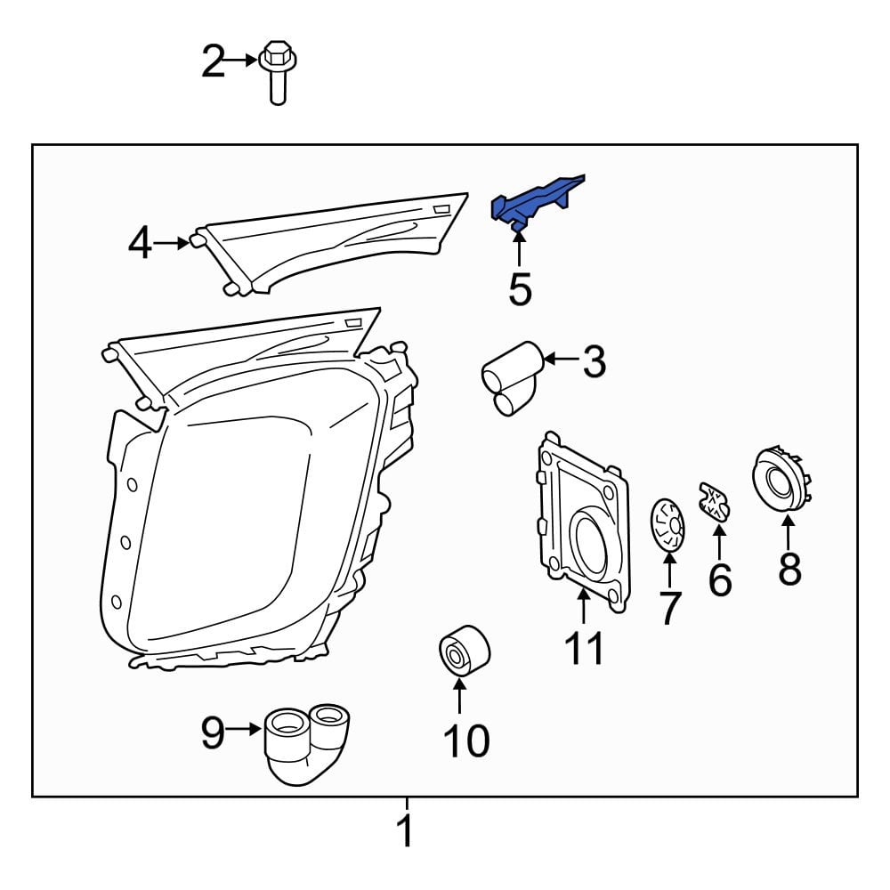 Kia OE 92151S9000 Front Left Headlight Bracket