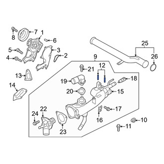 Kia OE - Engine Coolant Thermostat Housing Stud