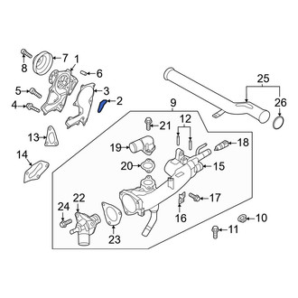 Kia OE - Right Engine Water Pump Gasket