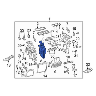 Kia OE - Front Center HVAC Unit Case
