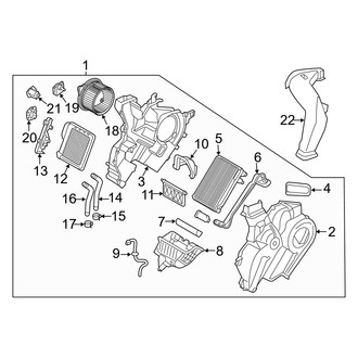 Kia OE - Air Conditioner & Heater - Rear Evaporator (EX / EX X-Line / LX / S / SX / SX Prestige / SX Prestige X-Line / SX Prestige X-Pro / SX X-Line / SX X-Pro)