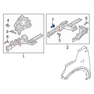 Kia OE - Front Left Lower Fender Apron Bracket