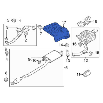 Kia OE - Center Exhaust Muffler Heat Shield
