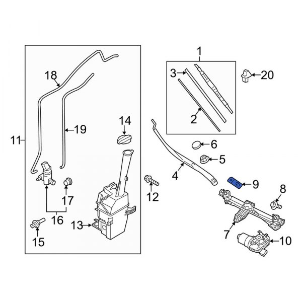 Windshield Wiper Linkage Bracket