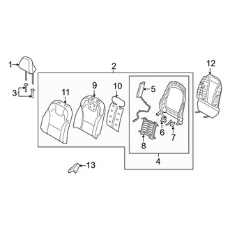 Kia OE - Front Right Seat Back Assembly