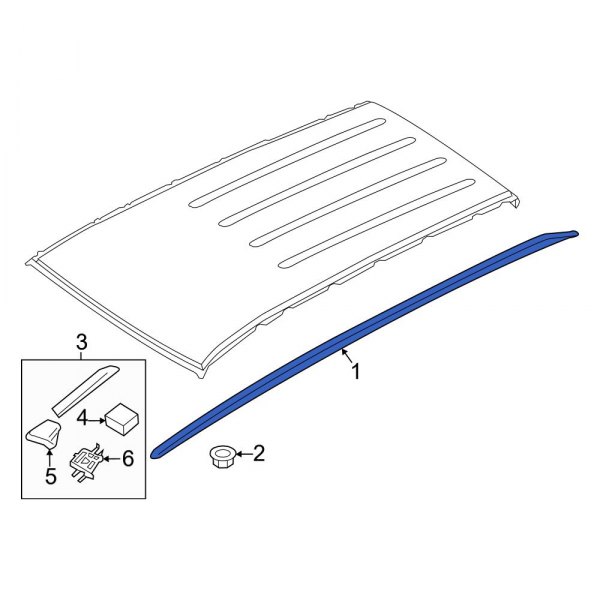 Roof Luggage Carrier Side Rail