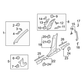 Kia OE - Pillars, Rocker & Floor - Interior Trim