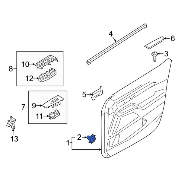 Door Interior Trim Panel Retainer